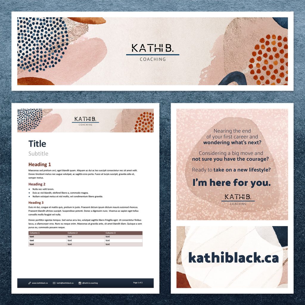 Kathi B. Coaching: Branded assets for web and print