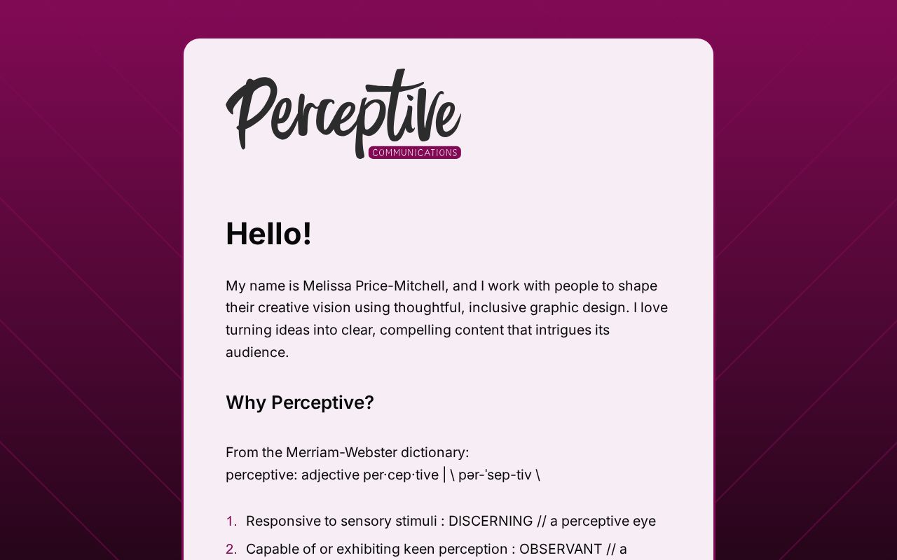 Perceptive Communications
